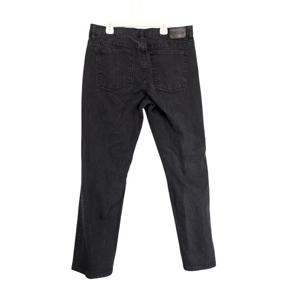 LRL Ralph Lauren Women's 12 Black Denim Classic Straight Leg Jeans, Casual 34x28 - Picture 3 of 6